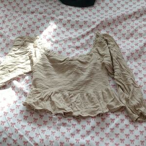 Newbury Kustom Cream Ruched Blouse